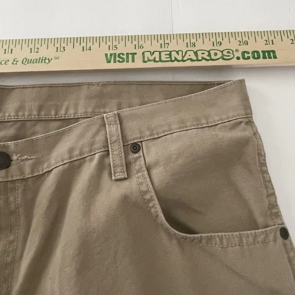 Wrangler Rugged Wear Jeans Men's 40x34 Khaki Cotton Twill Denim 5 Pocket 31000GK